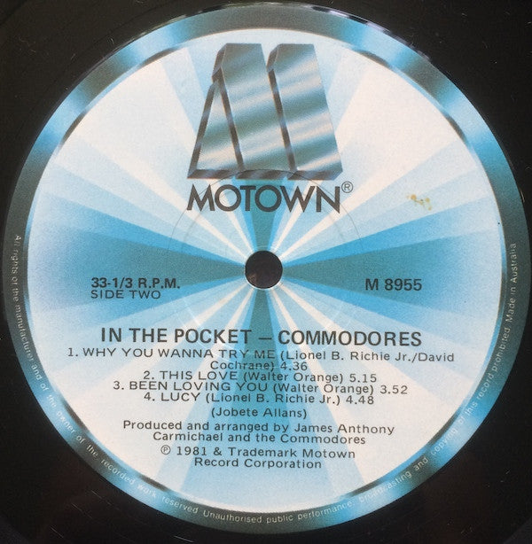 Commodores : In The Pocket (LP, Album)