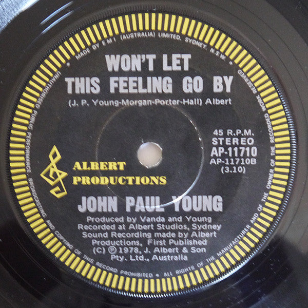 John Paul Young : Love Is In The Air (7", Single)