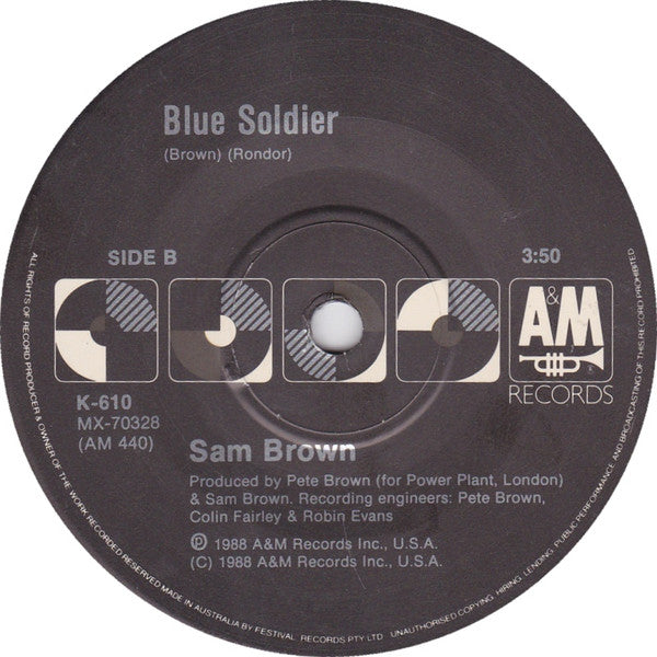 Sam Brown : Stop! (7", Single)