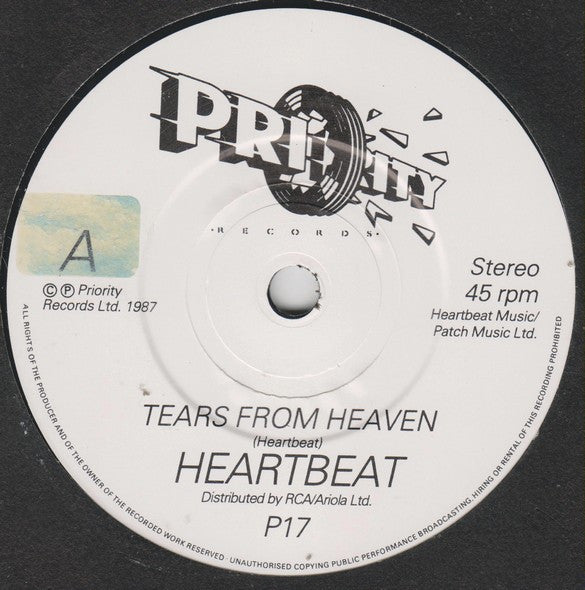 Heartbeat (3) : Tears From Heaven (7", Single)