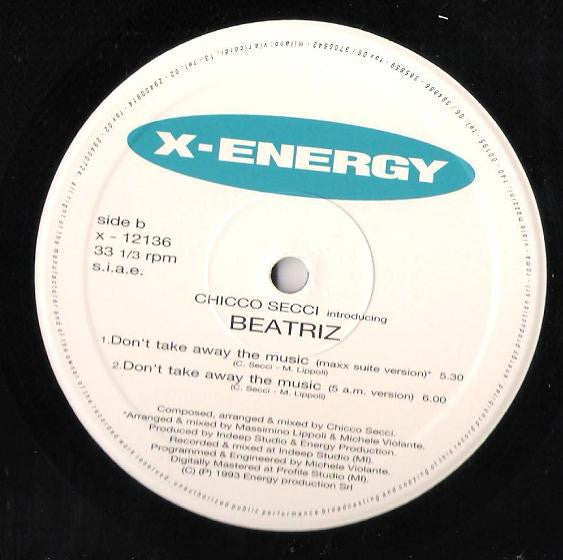 Chicco Secci Introducing Beatriz : Don't Take Away The Music (12")