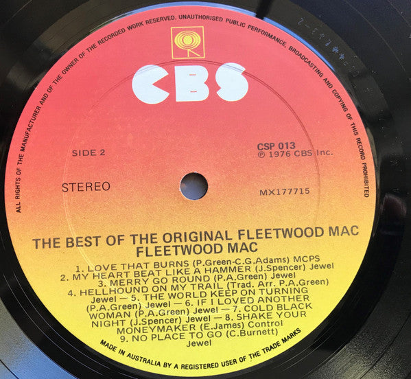 Fleetwood Mac : The Best Of The Original Fleetwood Mac (LP, Comp)