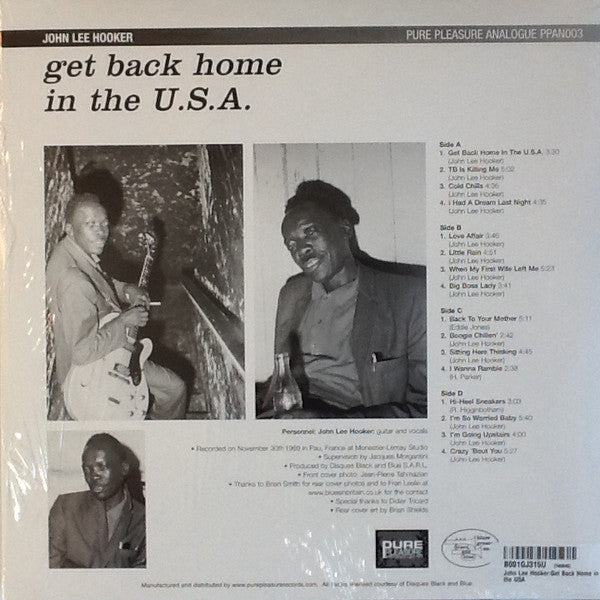 John Lee Hooker : Get Back Home In The U.S.A. (2xLP, Album, Ltd, RE, RM, 180)