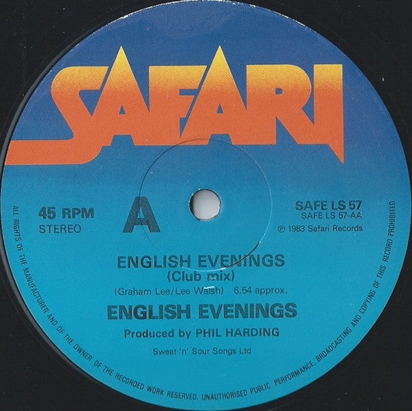 English Evenings : English Evenings (12", Single)