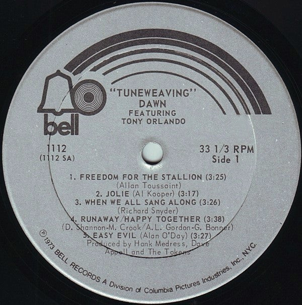 Dawn (5) Featuring Tony Orlando : Tuneweaving (LP, Album, Club, PR)