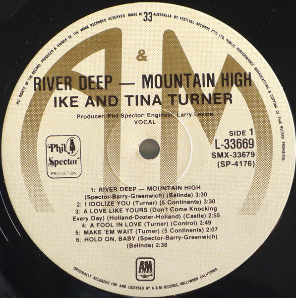 Ike & Tina Turner : River Deep-Mountain High (LP, Album, RE)