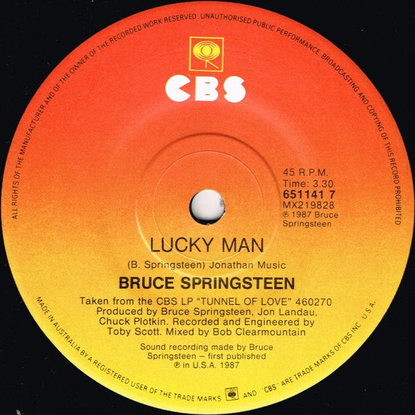 Bruce Springsteen : Brilliant Disguise (7", Single)