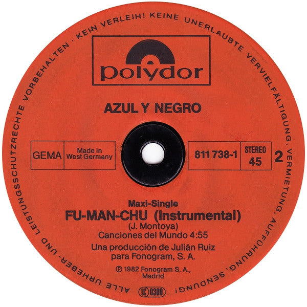 Azul Y Negro : The Night (12", Maxi)