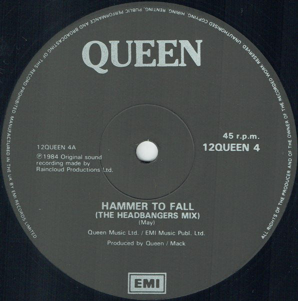 Queen : Hammer To Fall (12", Single)