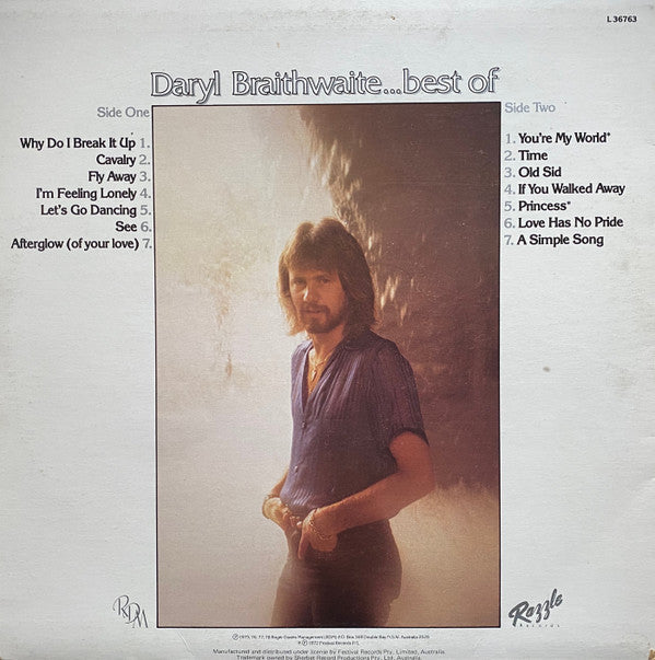 Daryl Braithwaite : Best Of (LP, Comp)