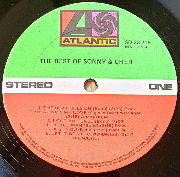 Sonny & Cher : The Best Of Sonny & Chér (LP, Comp, RE)