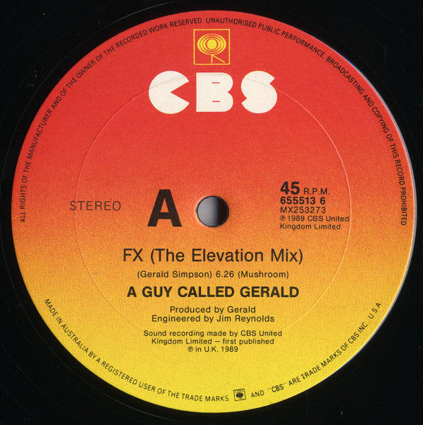 A Guy Called Gerald : FX (12", Single)