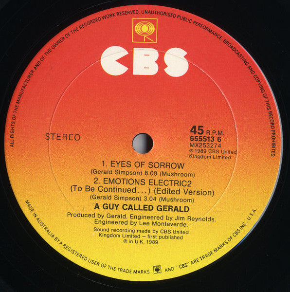 A Guy Called Gerald : FX (12", Single)