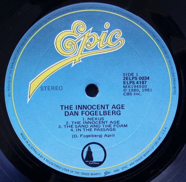 Dan Fogelberg : The Innocent Age (2xLP, Album, Gat)