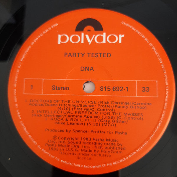 DNA (22) : Party Tested (LP, Album)