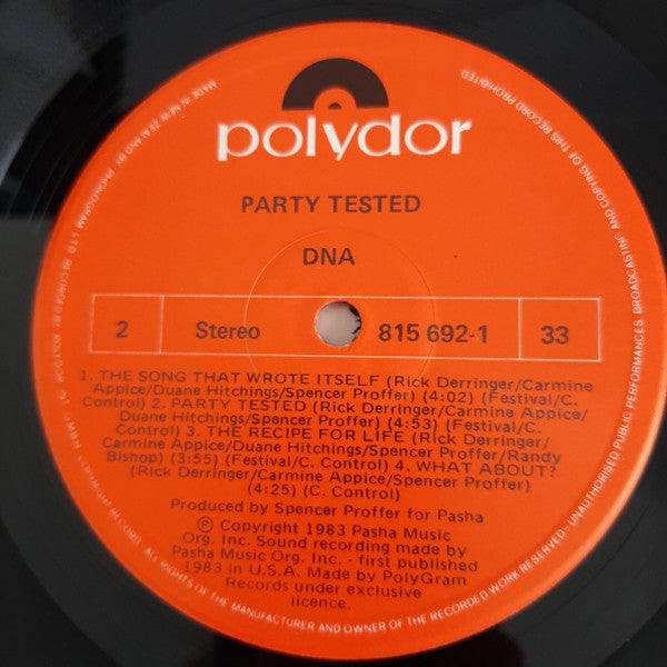 DNA (22) : Party Tested (LP, Album)