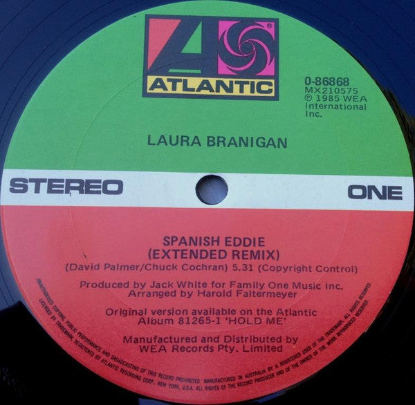 Laura Branigan : Spanish Eddie (12", Single)