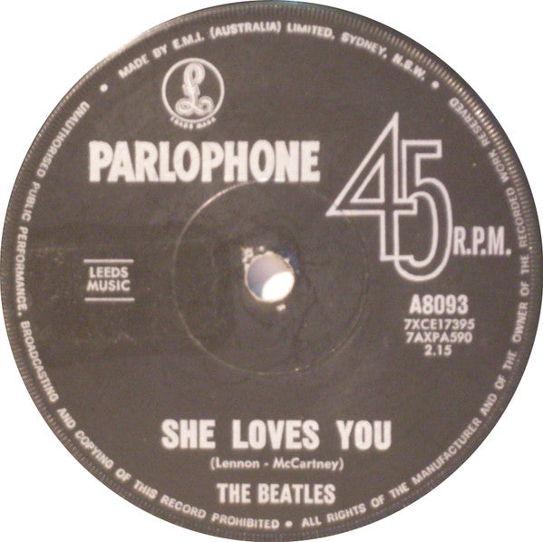 The Beatles : She Loves You (7&quot;, Single, RE)