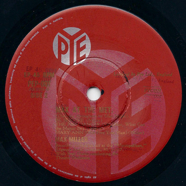 Max Miller : Max At The Met (7", EP)