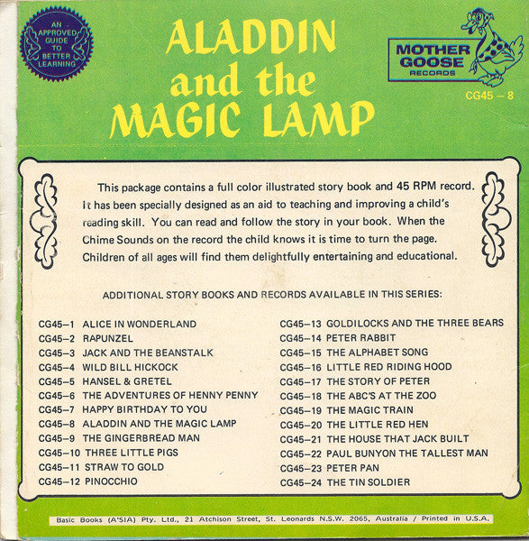 Various : Aladdin And The Magic Lamp (7", Single)