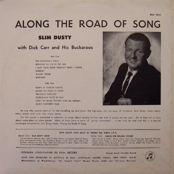 Slim Dusty : Along The Road Of Song (LP, Album, Mono, Gre)