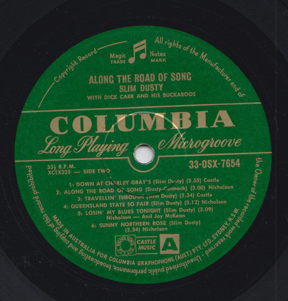 Slim Dusty : Along The Road Of Song (LP, Album, Mono, Gre)