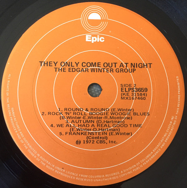 The Edgar Winter Group : They Only Come Out At Night (LP, Album)