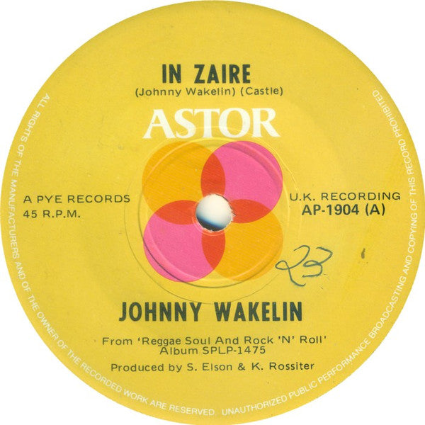 Johnny Wakelin : In Zaire (7", Single)