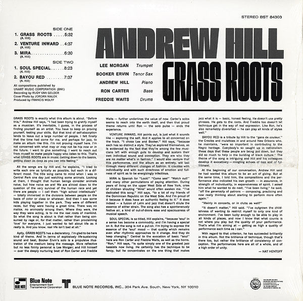Andrew Hill : Grass Roots (LP, Album, RE, Rhi)