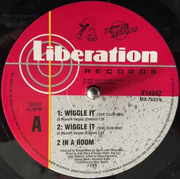 2 In A Room : Wiggle It (12")