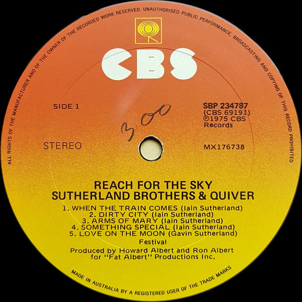 Sutherland Brothers & Quiver : Reach For The Sky (LP, Album)