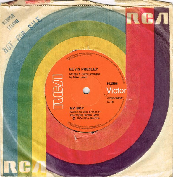 Elvis Presley : My Boy (7", Single)