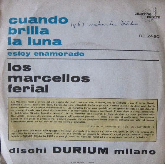 Marcello's Ferial : Cuando Brilla La Luna (7")