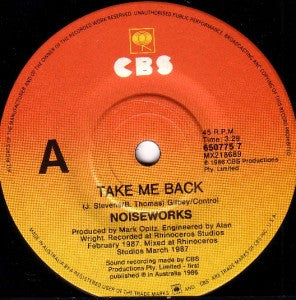 Noiseworks : Take Me Back (7", Single, Gil)