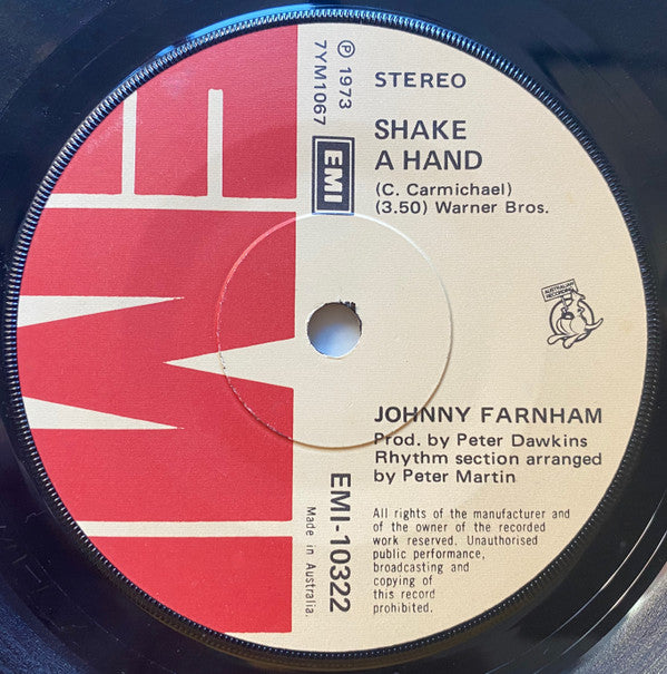 John Farnham : Shake A Hand  (7&quot;, Single)