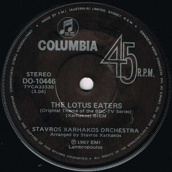 Stavros Xarhakos Orchestra : The Lotus Eaters (Original Theme Of The BBC-TV Series) (7&quot;)