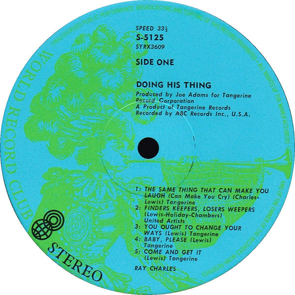 Ray Charles : Doing His Thing (LP, Album, Club)