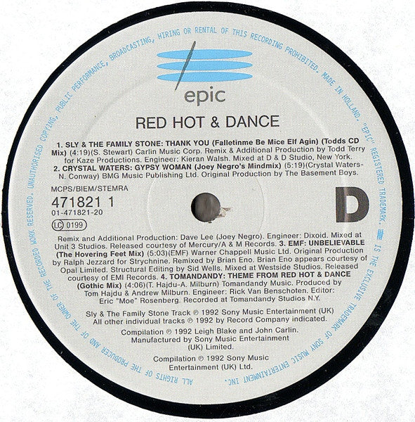 Various : Red Hot + Dance (2xLP, Comp)