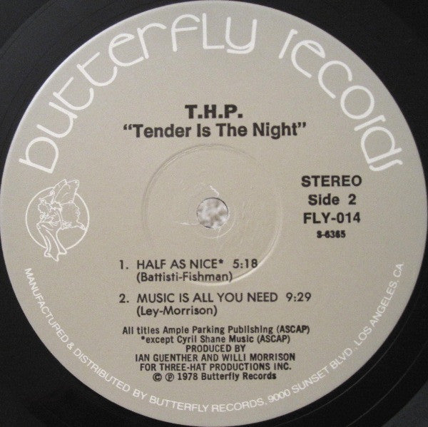 THP Orchestra : THP #2 - Tender Is The Night (LP, Album, Rai)