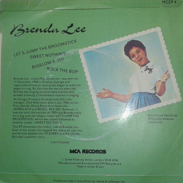 Brenda Lee : Let's Jump The Broomstick (7", EP, Mono, 4-P)