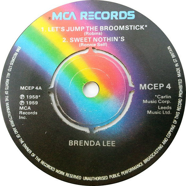 Brenda Lee : Let's Jump The Broomstick (7", EP, Mono, 4-P)