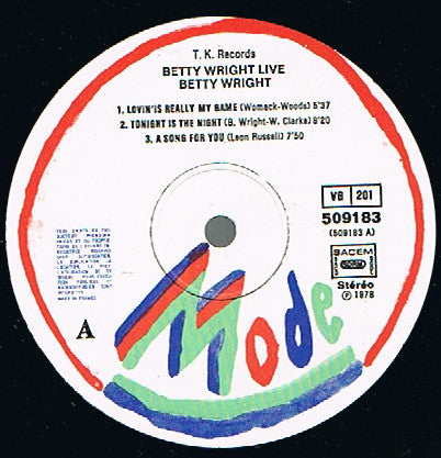 Betty Wright : Betty Wright Live (LP, Album, RE)