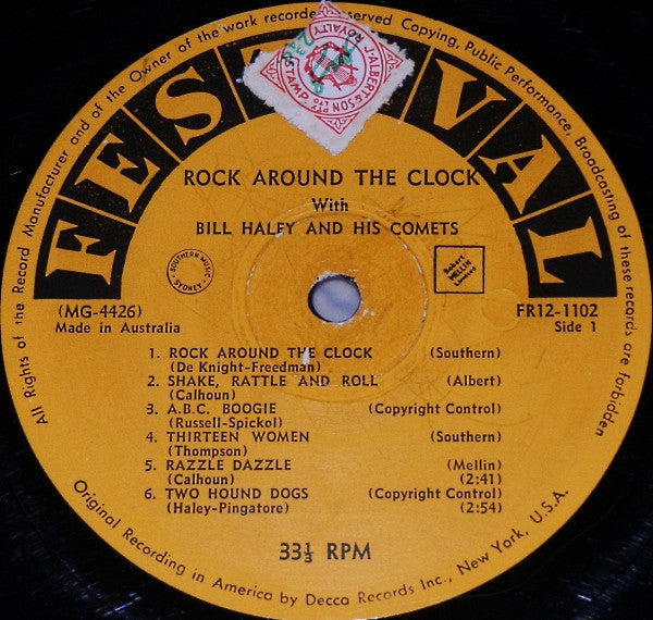 Bill Haley And His Comets : Rock Around The Clock (LP, Album, Mono)