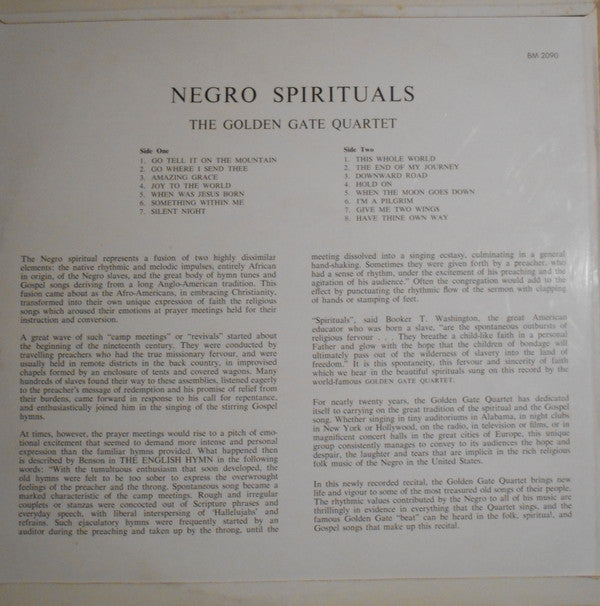 The Golden Gate Quartet : Negro Spirituals At Christmas (LP)