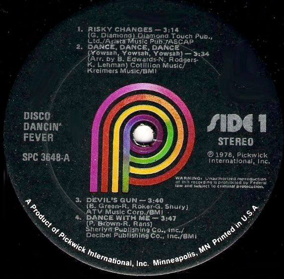 Unknown Artist : Disco Dancin' Fever (LP)