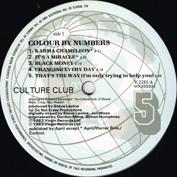 Culture Club : Colour By Numbers (LP, Album)