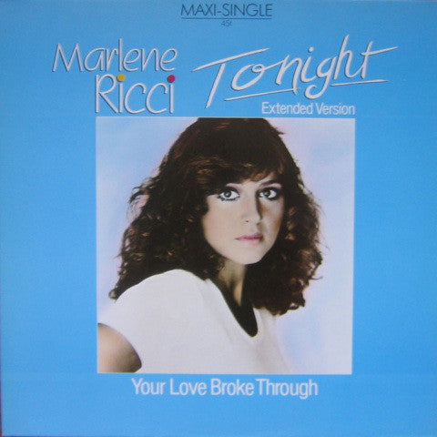 Marlene Ricci : Tonight (Extended Version) (12", Maxi)