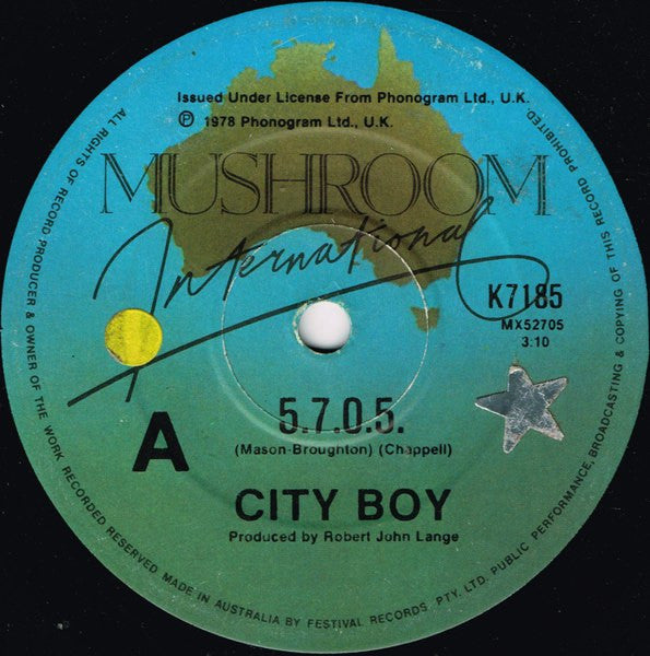 City Boy : 5.7.0.5. (7&quot;, Single)