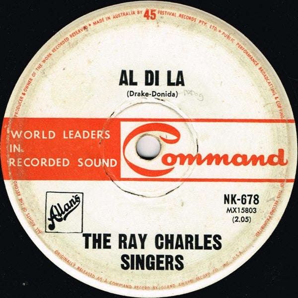 The Ray Charles Singers : Al Di La (7&quot;)