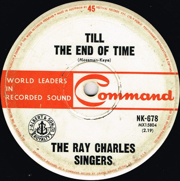 The Ray Charles Singers : Al Di La (7")